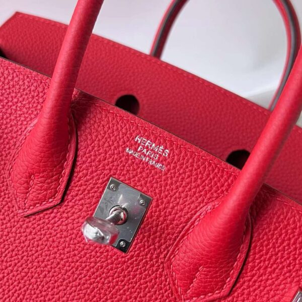 mmexport1714031104482 DDMode Birkin Togo S3 New Bright Red Silver Hardware 25cm Full Handmade Phw