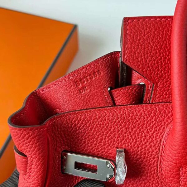 mmexport1714031106030 DDMode Birkin Togo S3 New Bright Red Silver Hardware 25cm Full Handmade Phw