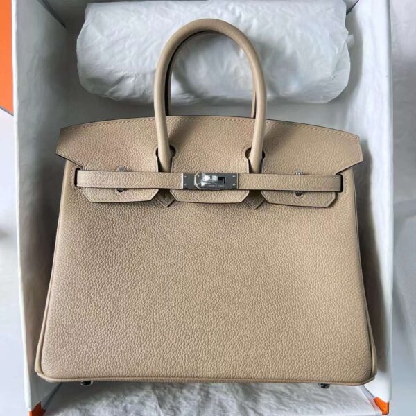 mmexport1714031213271 DDMode Birkin Togo S2 Light Khaki & 8w lipstick pink Silver Hardware 25cm Full Handmade Phw
