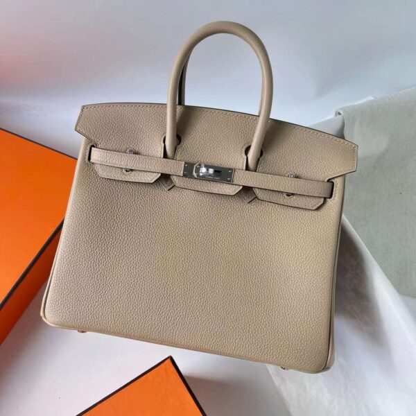 mmexport1714031214745-1 DDMode Birkin Togo S2 Light Khaki & 8w lipstick pink Silver Hardware 25cm Full Handmade Phw