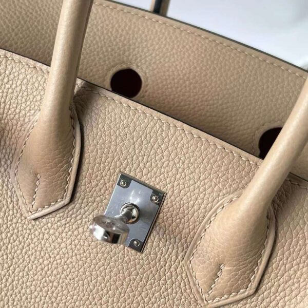 mmexport1714031224600 DDMode Birkin Togo S2 Light Khaki & 8w lipstick pink Silver Hardware 25cm Full Handmade Phw