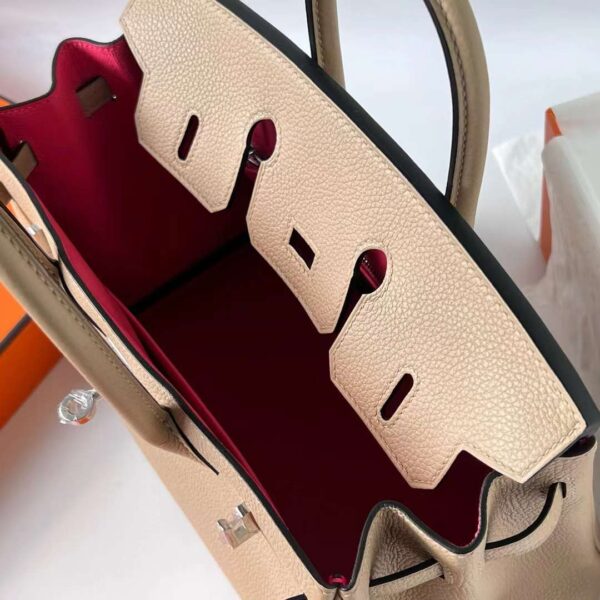 mmexport1714031226120 DDMode Birkin Togo S2 Light Khaki & 8w lipstick pink Silver Hardware 25cm Full Handmade Phw