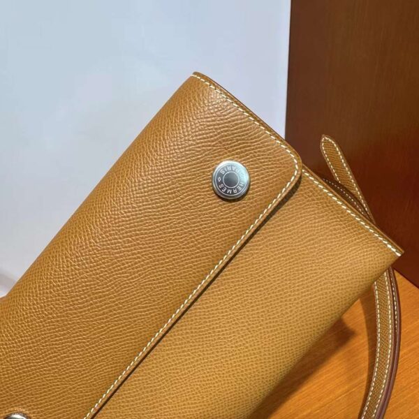 mmexport1714903271069 DDMode Hermesnap Wallet Epsom Ck37 Golden Brown Silver Hardware 18cm Full Handmade Phw