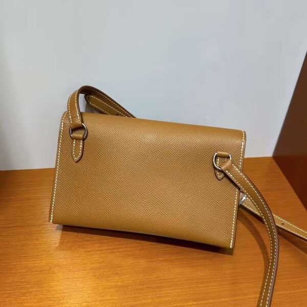 mmexport1714903273937 DDMode Hermesnap Wallet Epsom Ck37 Golden Brown Silver Hardware 18cm Full Handmade Phw
