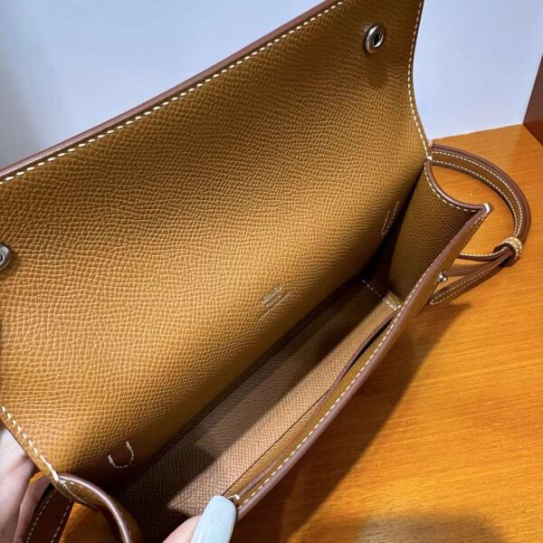 mmexport1714903276828 DDMode Hermesnap Wallet Epsom Ck37 Golden Brown Silver Hardware 18cm Full Handmade Phw