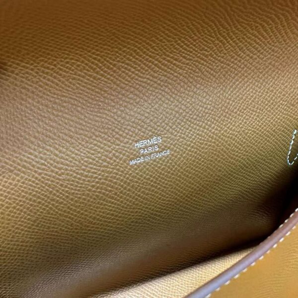 mmexport1714903279128 DDMode Hermesnap Wallet Epsom Ck37 Golden Brown Silver Hardware 18cm Full Handmade Phw