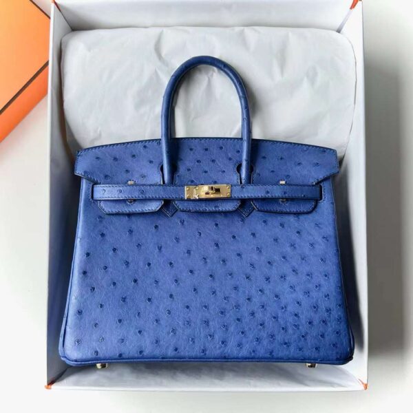 mmexport1715050947374 DDMode Reviews Birkin Ostrich I7 Glazed blue Gold Hardware 25cm Full Handmade Ghw