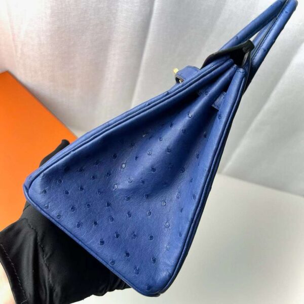 mmexport1715050951587 DDMode Reviews Birkin Ostrich I7 Glazed blue Gold Hardware 25cm Full Handmade Ghw
