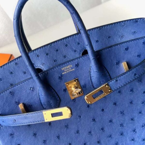 mmexport1715050955871 DDMode Reviews Birkin Ostrich I7 Glazed blue Gold Hardware 25cm Full Handmade Ghw
