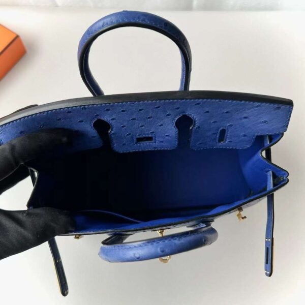 mmexport1715050957358 DDMode Reviews Birkin Ostrich I7 Glazed blue Gold Hardware 25cm Full Handmade Ghw