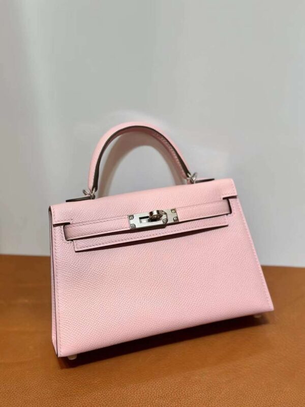 mmexport1715909415481-1 DDMode Yupoo Mini Kelly Epsom 3Q New Pink Silver Hardware 19cm Full Handmade Phw