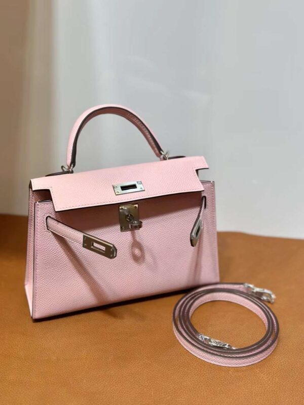 mmexport1715909423304 DDMode Yupoo Mini Kelly Epsom 3Q New Pink Silver Hardware 19cm Full Handmade Phw