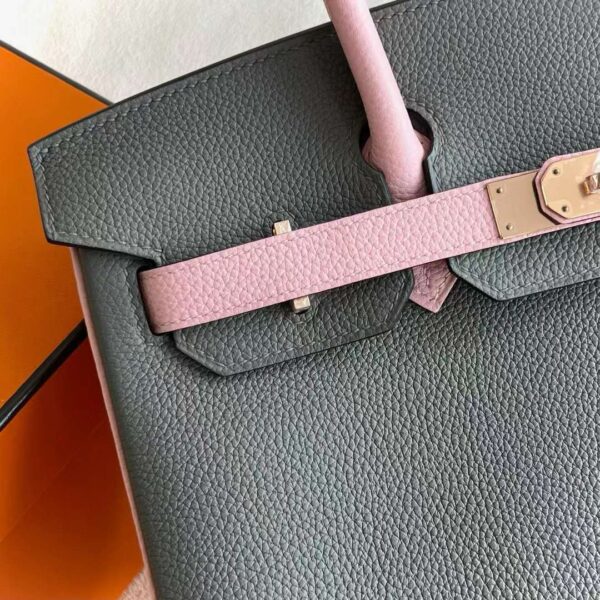 mmexport1716170543197 DDMode Birkin Togo 0L Gray & 3Q New Pink Rose Gold Hardware 30cm Full Handmade Rghw