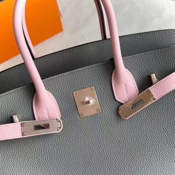 mmexport1716170549650 DDMode Birkin Togo 0L Gray & 3Q New Pink Rose Gold Hardware 30cm Full Handmade Rghw