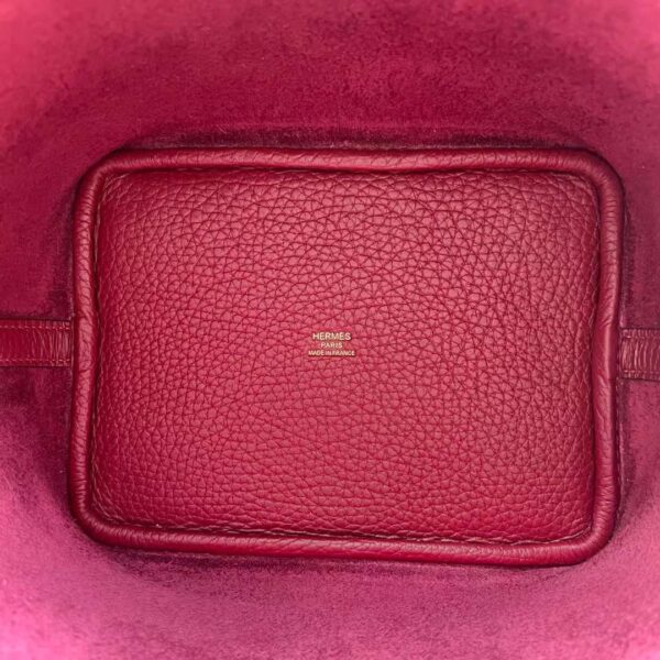 mmexport1716860399678 DDMode Reddit Picotin Clemence Ck55 Bordeaux red Gold Hardware 18cm Full Handmade Ghw