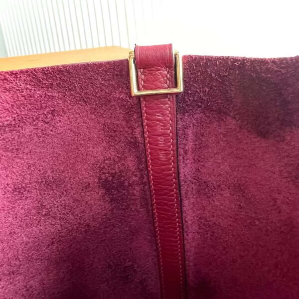 mmexport1716860401740 DDMode Reddit Picotin Clemence Ck55 Bordeaux red Gold Hardware 18cm Full Handmade Ghw