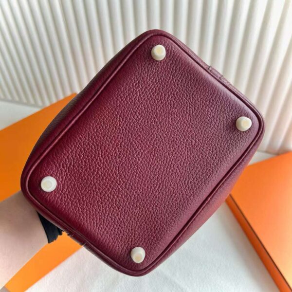 mmexport1716860404929 DDMode Reddit Picotin Clemence Ck55 Bordeaux red Gold Hardware 18cm Full Handmade Ghw