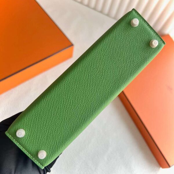 mmexport1717237127292 DDMode Mini Kelly Epsom A8 Grass green Gold Hardware 19cm Full Handmade Ghw