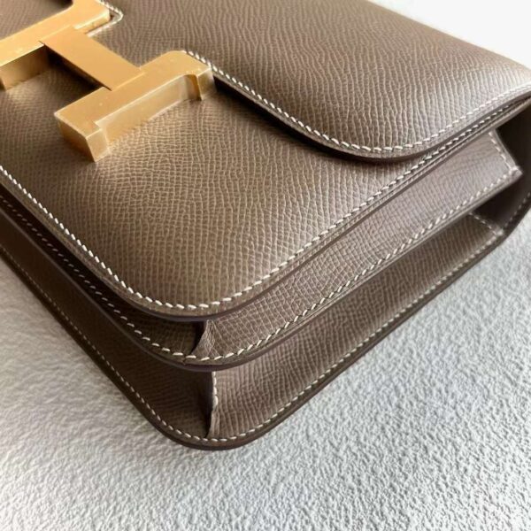 mmexport1717425332363 DDMode Yupoo Constance Epsom Ck18 Etoupe Gray Gold Hardware 18cm Full Handmade Ghw