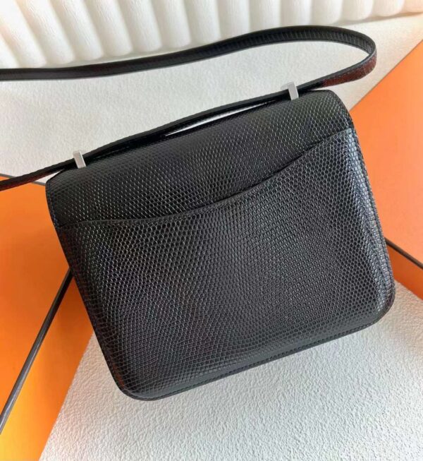 mmexport1717425655227 DDMode Constance Lizard Leather Ck89 Black Silver Hardware 18cm Full Handmade Phw