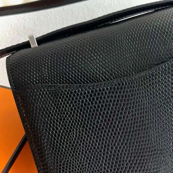 mmexport1717425656555 DDMode Constance Lizard Leather Ck89 Black Silver Hardware 18cm Full Handmade Phw