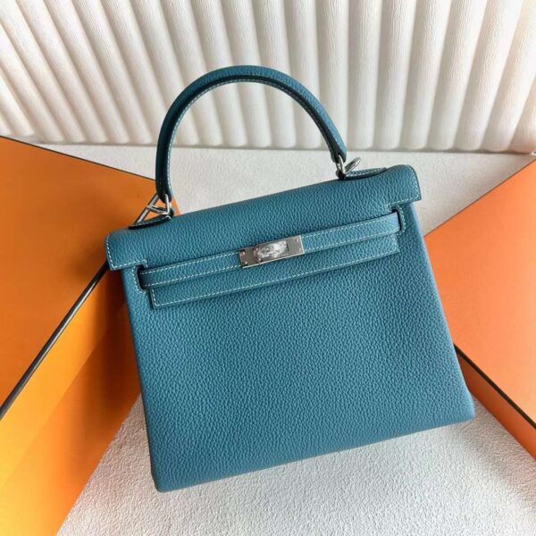 mmexport1717665794513-1 DDMode Reddit Kelly Togo Ck75 Denim blue Silver Hardware 25cm Full Handmade Phw