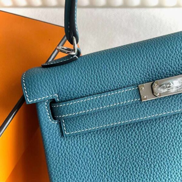 mmexport1717665806236 DDMode Reddit Kelly Togo Ck75 Denim blue Silver Hardware 25cm Full Handmade Phw