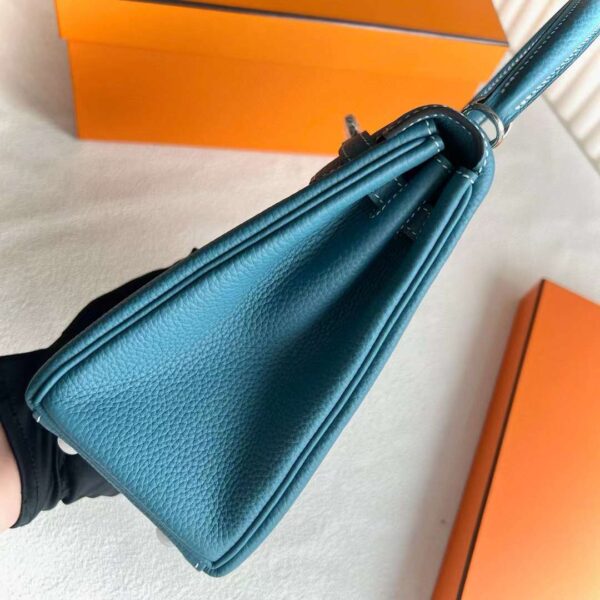 mmexport1717665807671 DDMode Reddit Kelly Togo Ck75 Denim blue Silver Hardware 25cm Full Handmade Phw