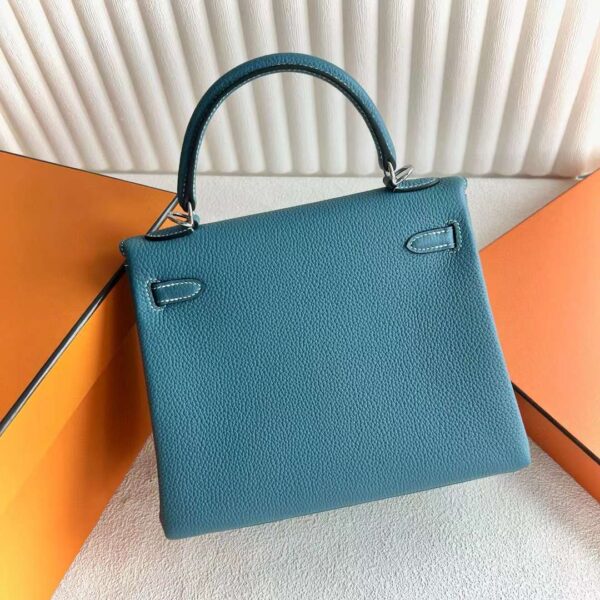 mmexport1717665809351 DDMode Reddit Kelly Togo Ck75 Denim blue Silver Hardware 25cm Full Handmade Phw