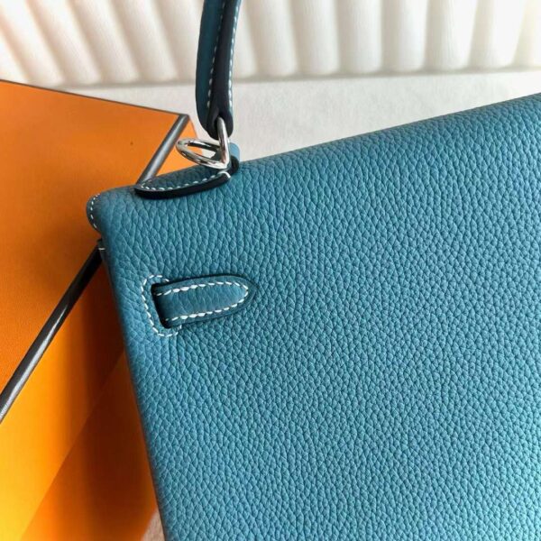 mmexport1717665810842 DDMode Reddit Kelly Togo Ck75 Denim blue Silver Hardware 25cm Full Handmade Phw
