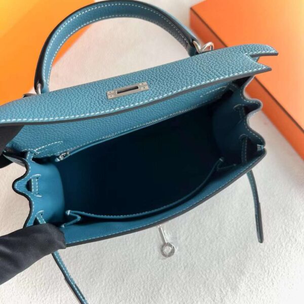 mmexport1717665814485 DDMode Reddit Kelly Togo Ck75 Denim blue Silver Hardware 25cm Full Handmade Phw