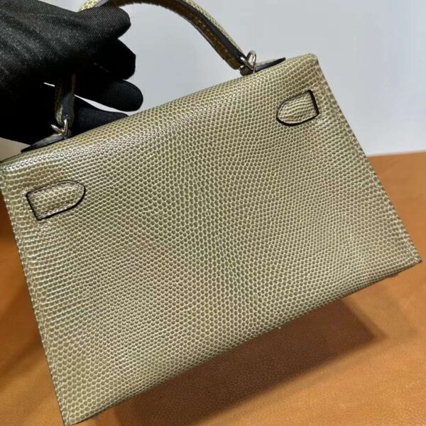 mmexport1718003644830 DDMode Yupoo Mini Kelly Lizard Ck17 Twine grey Silver Hardware 19cm Full Handmade Phw