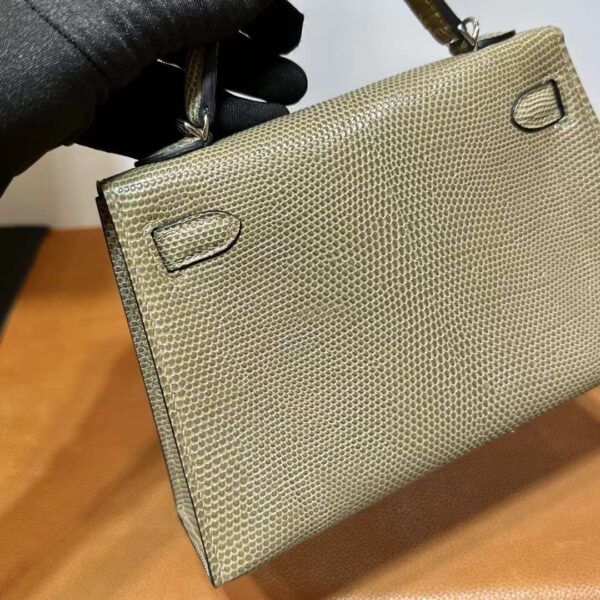 mmexport1718003646177 DDMode Yupoo Mini Kelly Lizard Ck17 Twine grey Silver Hardware 19cm Full Handmade Phw