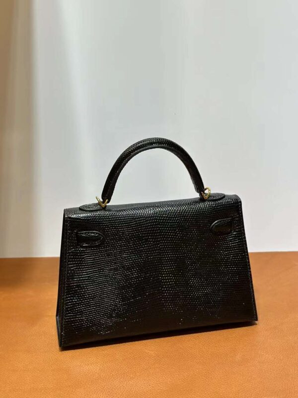 mmexport1718003673650 DDMode Yupoo Mini Kelly Lizard Ck89 Black Gold Hardware 19cm Full Handmade Ghw