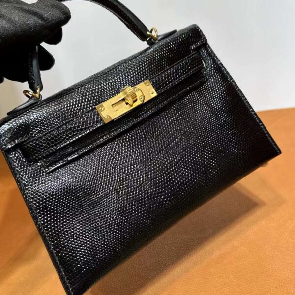 mmexport1718003676413 DDMode Yupoo Mini Kelly Lizard Ck89 Black Gold Hardware 19cm Full Handmade Ghw