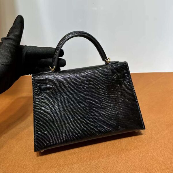 mmexport1718003680990 DDMode Yupoo Mini Kelly Lizard Ck89 Black Gold Hardware 19cm Full Handmade Ghw