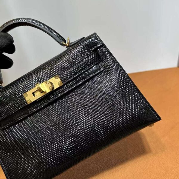 mmexport1718003683572 DDMode Yupoo Mini Kelly Lizard Ck89 Black Gold Hardware 19cm Full Handmade Ghw