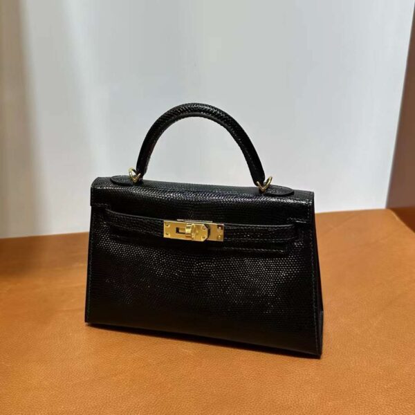 mmexport1718003684903 DDMode Yupoo Mini Kelly Lizard Ck89 Black Gold Hardware 19cm Full Handmade Ghw