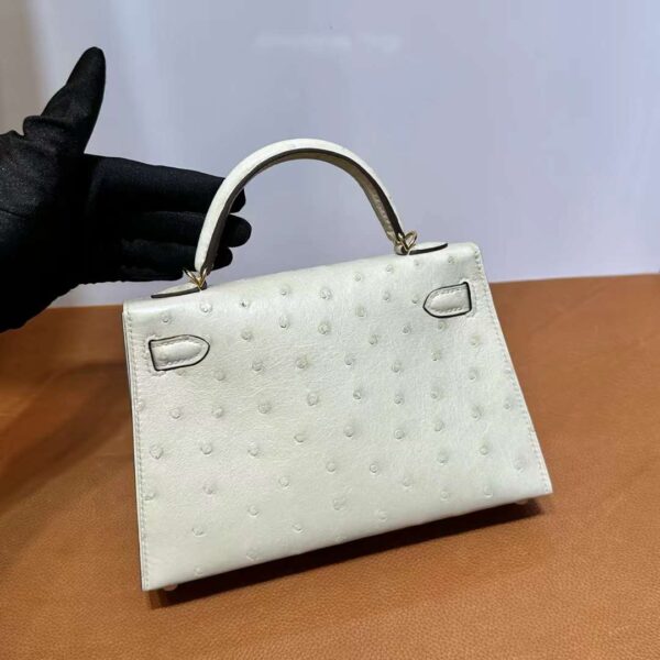 mmexport1718003706698 DDMode Yupoo Mini Kelly Ostrich 3C Wool white Gold Hardware 19cm Full Handmade Ghw