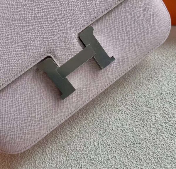 mmexport1718076859392 DDMode Bags Constance elan Epsom 09 Light Purple Pink Silver Hardware 23cm Full Handmade Phw