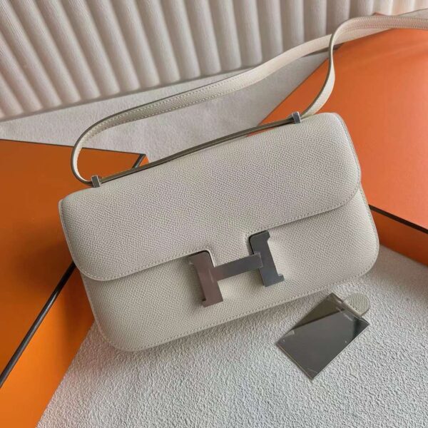 mmexport1718076887733-1 DDMode Bags Constance elan Epsom Ck10 Cream White Silver Hardware 23cm Full Handmade Phw