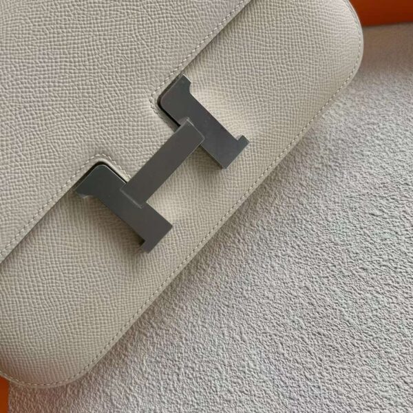 mmexport1718076889371 DDMode Bags Constance elan Epsom Ck10 Cream White Silver Hardware 23cm Full Handmade Phw