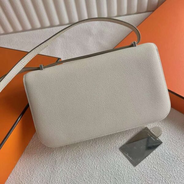 mmexport1718076892479 DDMode Bags Constance elan Epsom Ck10 Cream White Silver Hardware 23cm Full Handmade Phw