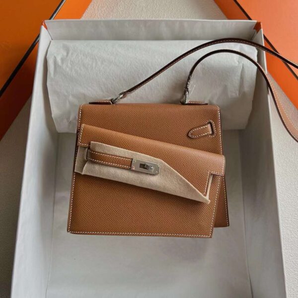 mmexport1718271160204 DDMode Kelly Desordre Epsom Ck37 Golden Brown Silver Hardware 20cm Full Handmade Phw
