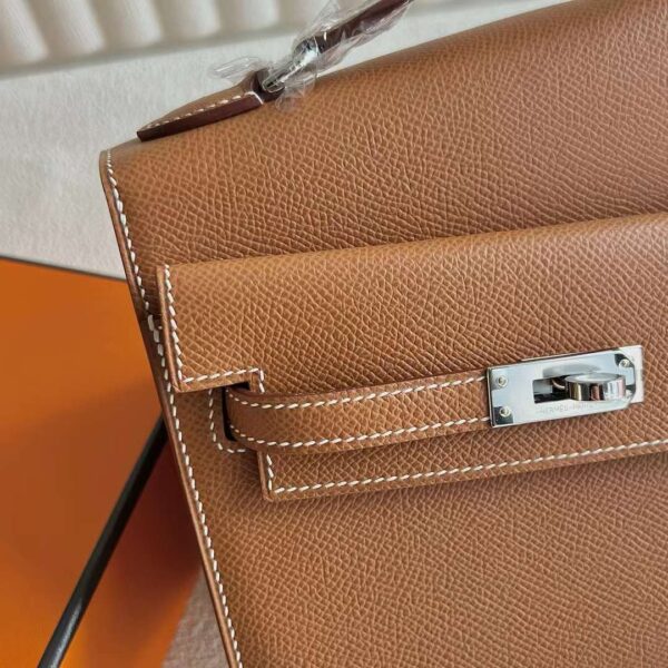 mmexport1718271163867 DDMode Kelly Desordre Epsom Ck37 Golden Brown Silver Hardware 20cm Full Handmade Phw