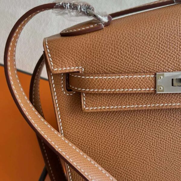 mmexport1718271167846 DDMode Kelly Desordre Epsom Ck37 Golden Brown Silver Hardware 20cm Full Handmade Phw