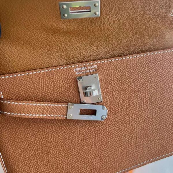 mmexport1718271169192 DDMode Kelly Desordre Epsom Ck37 Golden Brown Silver Hardware 20cm Full Handmade Phw