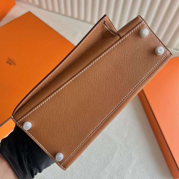 mmexport1718271172409 DDMode Kelly Desordre Epsom Ck37 Golden Brown Silver Hardware 20cm Full Handmade Phw
