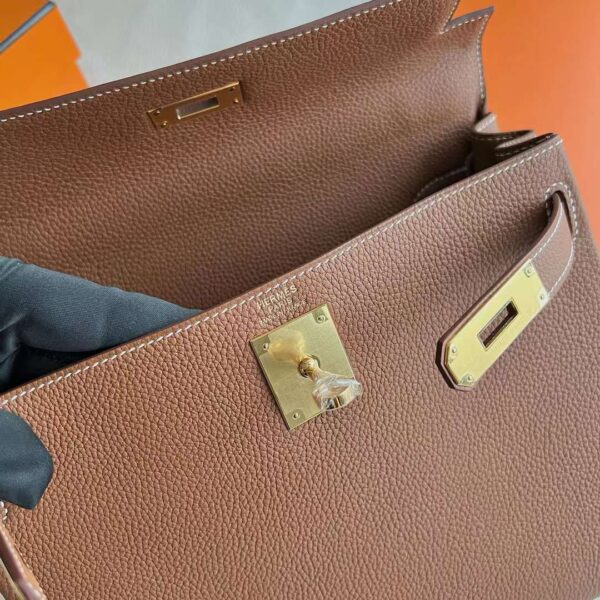 mmexport1718504947652 DDMode Reviews Kelly Togo Ck37 Golden Brown Gold Hardware 28cm Full Handmade Ghw