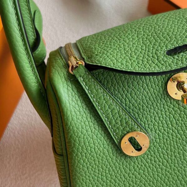 mmexport1718616397481 DDMode Factory Mini Lindy Clemence I3 Avocado green Gold Hardware 19cm Full Handmade Ghw